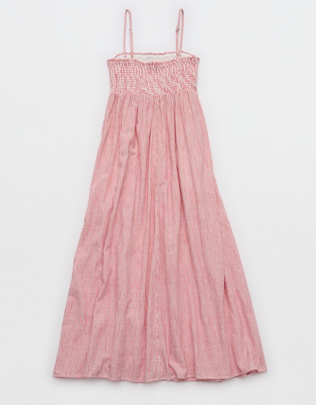 Aerie Straight Neck Midaxi Dress - Chilly Red