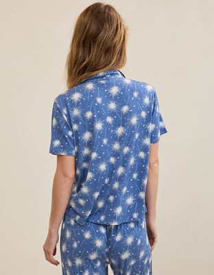 Aerie Real Soft® Short Sleeve Pajama Shirt - Horizon Sky