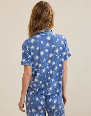 Aerie Real Soft® Short Sleeve Pajama Shirt - Horizon Sky