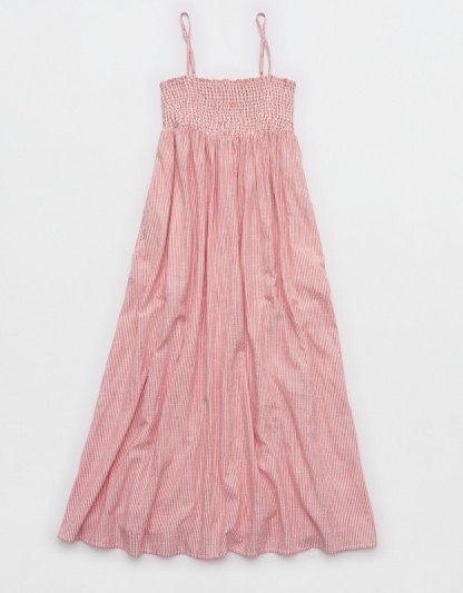 Aerie Straight Neck Midaxi Dress - Chilly Red