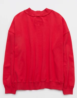 Aerie Alumni Mockneck Sweatshirt - Chilly Red