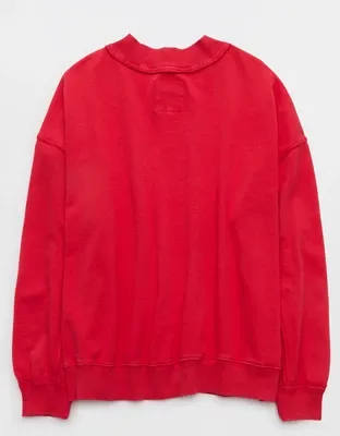 Aerie Alumni Mockneck Sweatshirt - Chilly Red