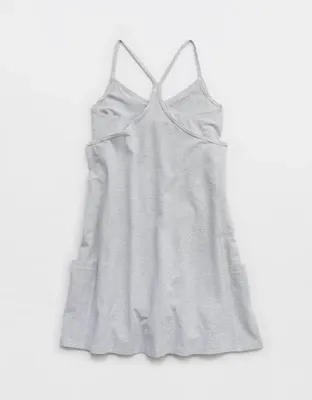 OFFLINE By Aerie OG Cotton Racerback Mini Dress - Medium Heather Gray