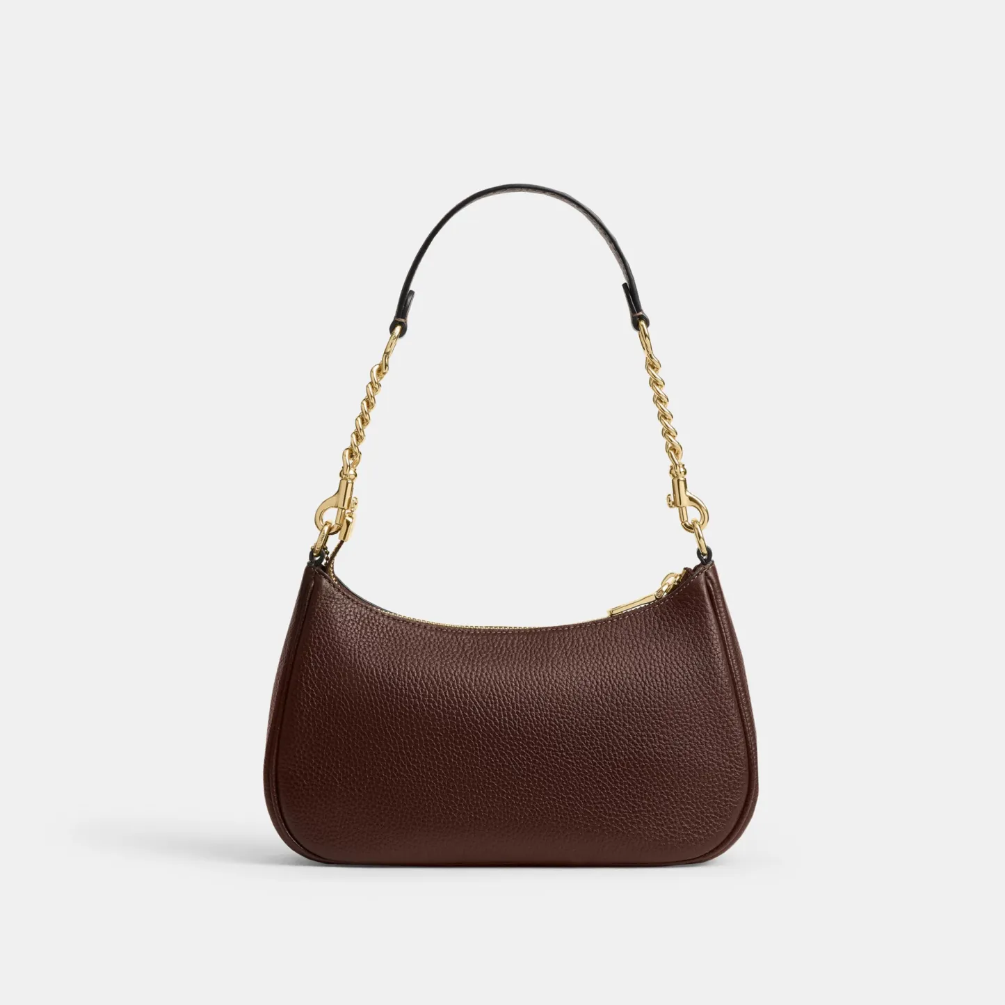 COACH®,Teri Shoulder Bag,Shoulder Bag,Chain Detail,Metal,Logo,Casual,Brown,Back View