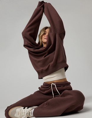 OFFLINE By Aerie Cloud Fleece Oversized Crewneck Sweatshirt - Relic