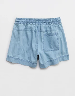 Aerie Woven Pull-On Short - Light Blue