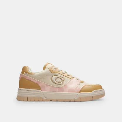 COACH®,Soho Sneaker With Patent Signature,Rubber,EVA,Recycled Polyester,Canvas,Leather,Polyester,Low Top,Casual,Fabric,Pla...,Multi Color,Angle View