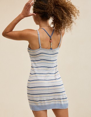 Aerie Lurex Sweater Dress - Monaco Blue
