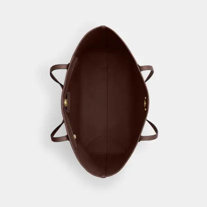 COACH®,City Tote Bag,Leather,Tote,Logo,Casual,Brown,Inside View,Top View