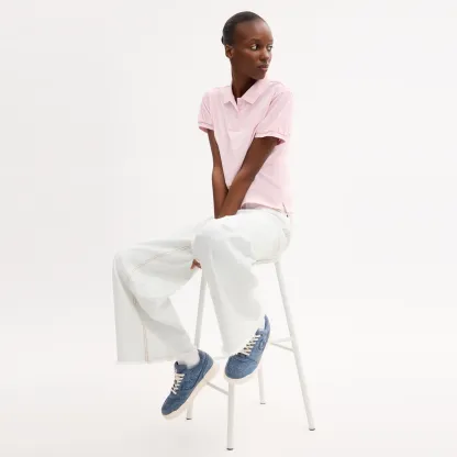 COACH®,Soho Sneaker In Signature Denim,Denim,EVA,Rubber,Recycled Polyester,Recycled Rubber,Low Top,Activewear,Fabric,Logo,...,Blue,Detail View