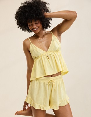 Aerie Happiest Babydoll Tank Top - Citron