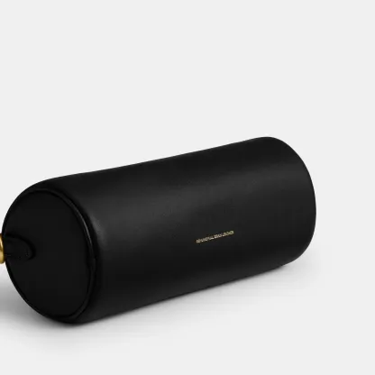 COACH®,Barrel Bag,Cotton,Leather,Barrel Bag,Pendant,Sustainable,Lined,Gold Metal,Day Party,Black,Outsole View