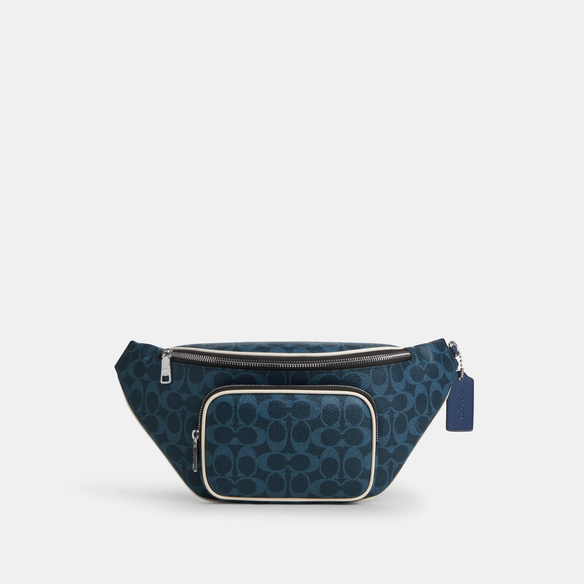 COACH®,Travis Belt Bag 35 In Signature Canvas,,Front View