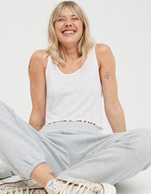 OFFLINE By Aerie Real Me XTRA Asymmetrical Tank Top - White