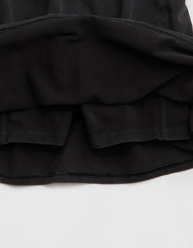 OFFLINE By Aerie OG Cotton Racerback Mini Dress - Washed Black