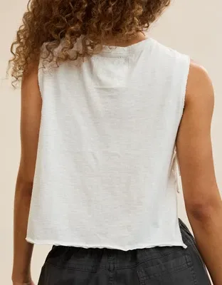 Aerie Happiest Side Tie Tank - Soft Muslin