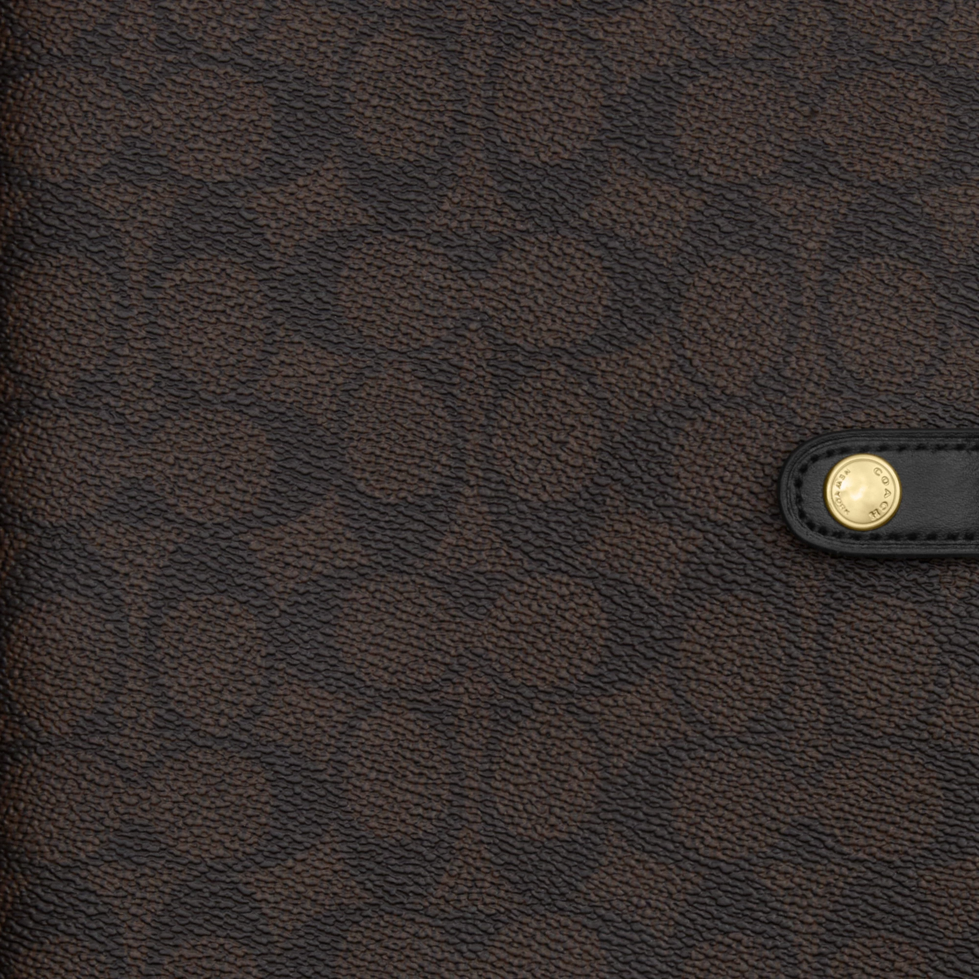 COACH®,Notebook In Signature Canvas,Leather,Notebook,Black