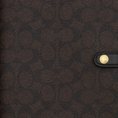 COACH®,Notebook In Signature Canvas,Leather,Notebook,Black