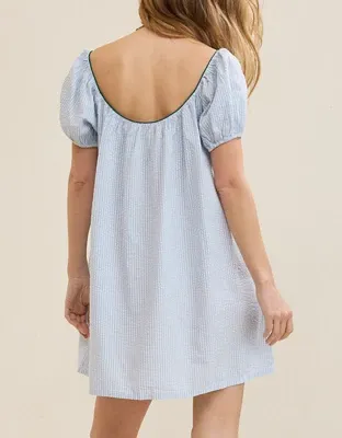 Aerie Seersucker Nightie - Monaco Blue