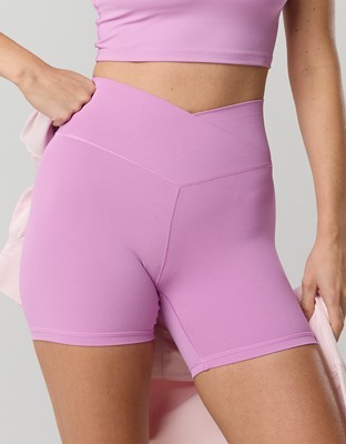 OFFLINE By Aerie Real Me Crossover High Waisted 5" Bike Short - Purple Space