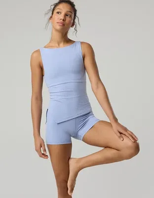 OFFLINE By Aerie Real Me XTRA Asymmetrical Tank Top - Monaco Blue