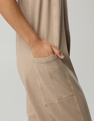 OFFLINE By Aerie OG Cotton Racerback Jumpsuit - Stone Harbor