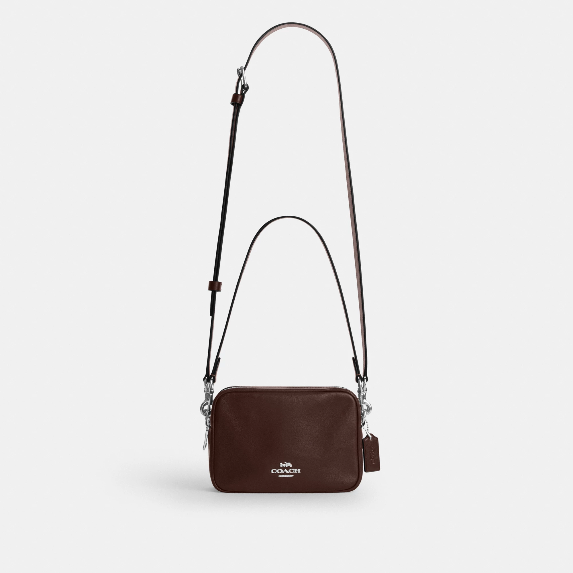 COACH®,Mini Carey Crossbody Bag,Leather,Recycled Polyester,Crossbody,Logo,Metal,Casual,Brown