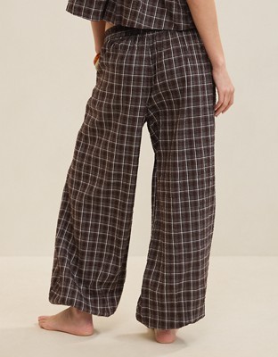 Aerie Seersucker Balloon Pant - Deep Earth