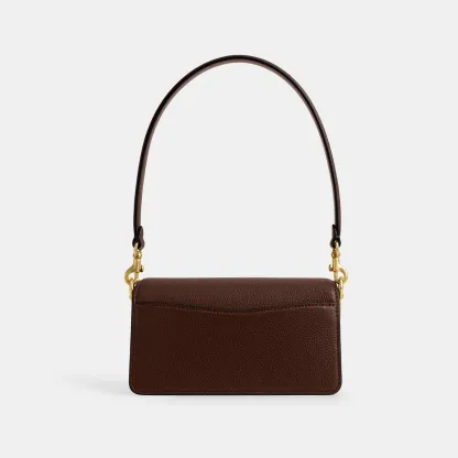 COACH®,Tabby Shoulder Bag 20,Leather,Shoulder Bag,Embossed,Metal,Logo,Day Party,Brown,Back View