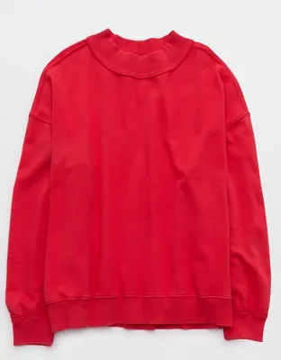 Aerie Alumni Mockneck Sweatshirt - Chilly Red