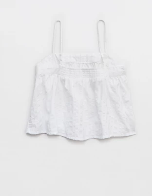 Aerie Seersucker Cami Top - White