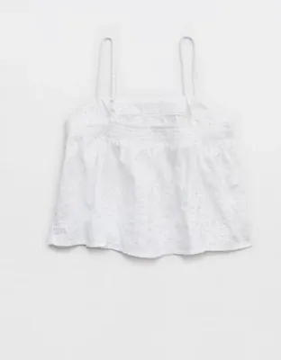 Aerie Seersucker Cami Top - White