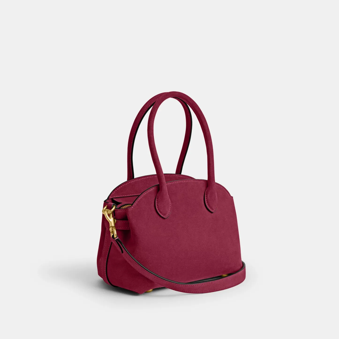 COACH®,Soft Empire Carryall Bag 21,Calfskin Leather,Leather,Suede,Carryall,Metal Material,3D Embellishment,Metal,Pendant,E...,,Angle View