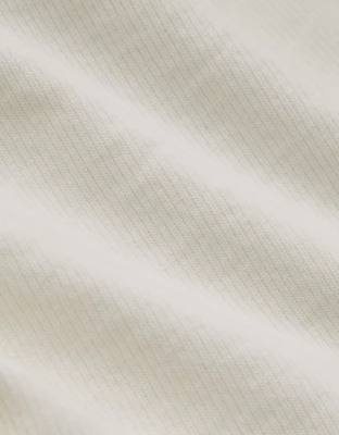 Aerie Textured Oversized Crew Sweatshirt - Natural