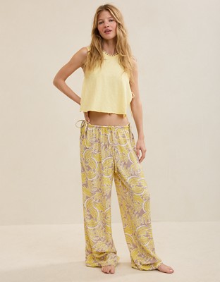 Aerie Satin Pant - Pebble