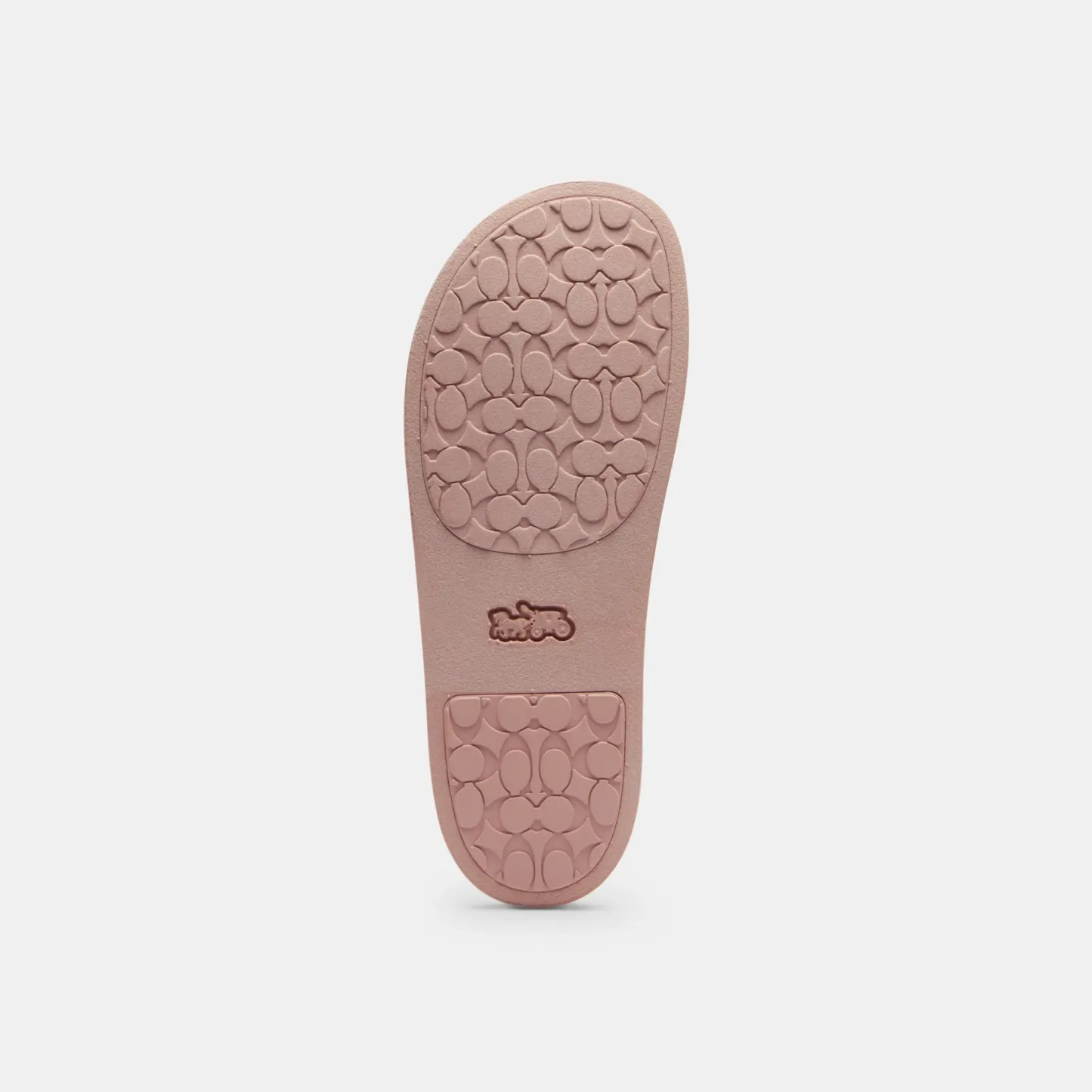 COACH®,Udele Sport Slide In Signature Jacquard Canvas,Rubber,EVA,Canvas,Slides,Fabric,Logo,Pull Tab,Casual,Blush,Outsole View