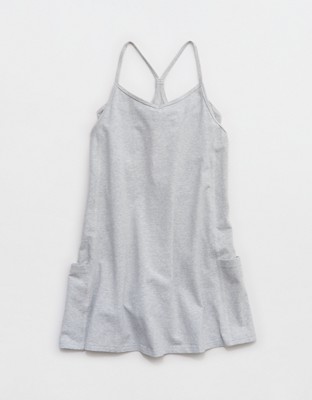 OFFLINE By Aerie OG Cotton Racerback Mini Dress - Medium Heather Gray