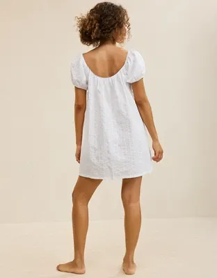 Aerie Seersucker Nightie - White
