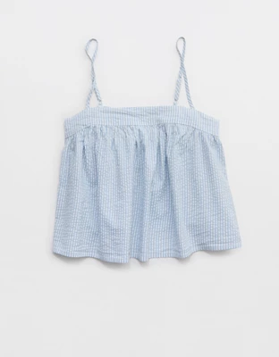 Aerie Seersucker Cami Top - Monaco Blue
