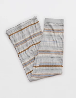 Aerie Open Knit Shimmer Pant - Misty Sky