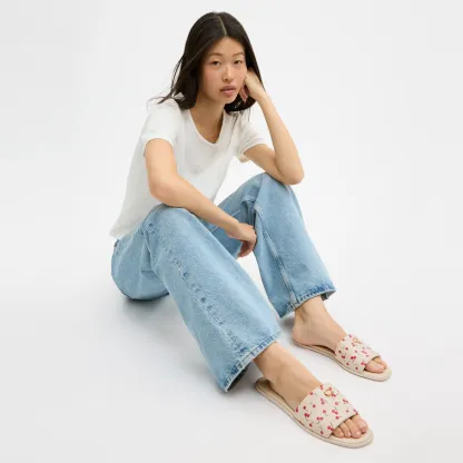 COACH®,Holly Sandal With Cherry Print,,Detail View