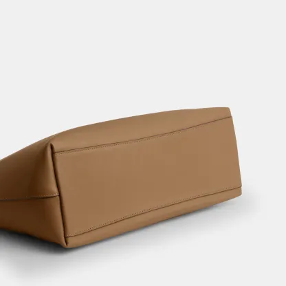 COACH®,Station Tote Bag,Leather,Recycled Polyester,Tote,Logo,Metal,Gold Metal,Work,Brown,Outsole View