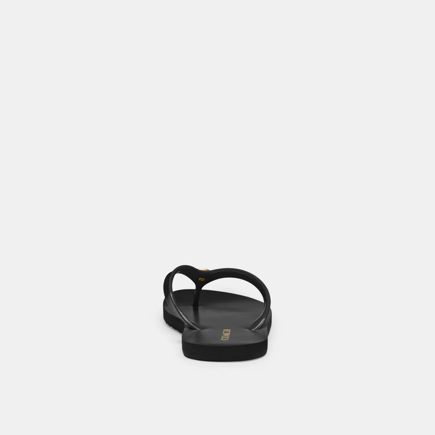 COACH®,Zayn Flip Flop,Rubber,Canvas,Flip Flops,Logo,Metal,Pull Tab,Casual,Black,Alternate View