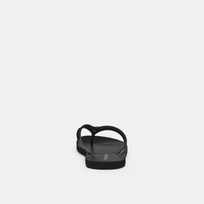 COACH®,Zayn Flip Flop,Rubber,Canvas,Flip Flops,Logo,Metal,Pull Tab,Casual,Black,Alternate View
