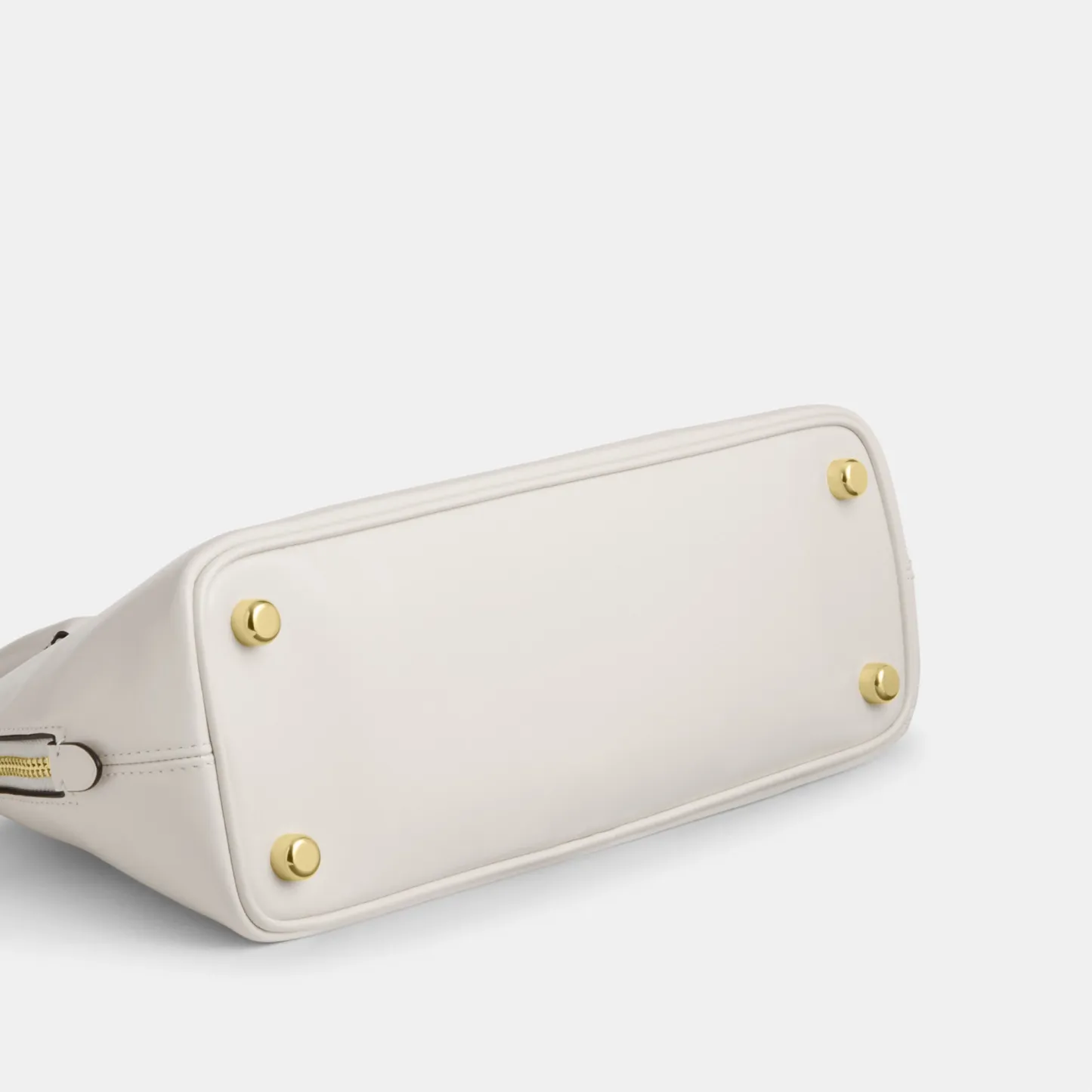 COACH®,Lara Satchel Bag,Recycled Polyester,Satchel,Logo,Metal,Casual,Cream,Outsole View
