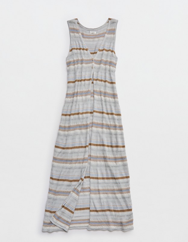 Aerie Shimmer Duster Sweater - Misty Sky