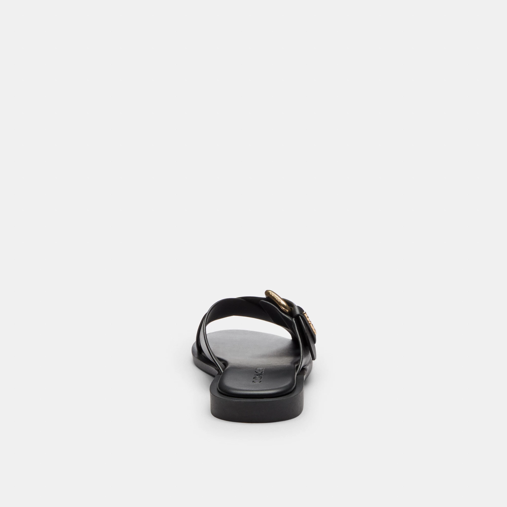 COACH®,Crisscross Buckle Sandal,Black,Alternate View