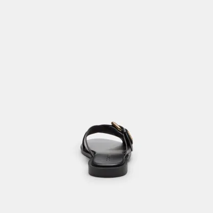 COACH®,Crisscross Buckle Sandal,Black,Alternate View