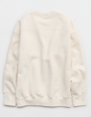 FWC26™ OFFLINE By Aerie Cloud Fleece Oversized Crewneck Sweatshirt - Natural