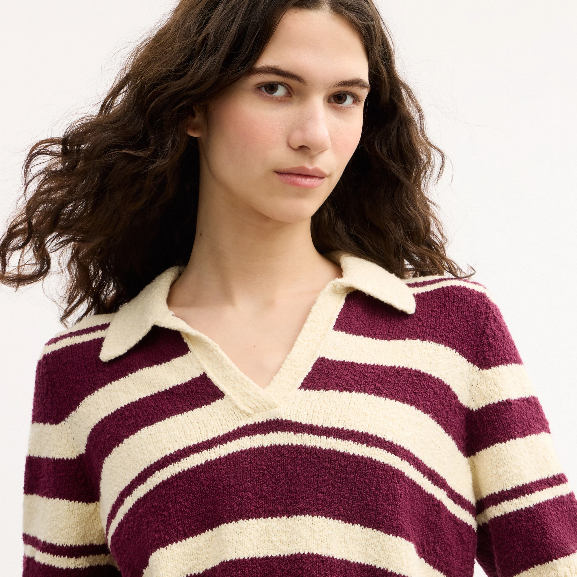 Striped Knit Polo - YSX - view 4